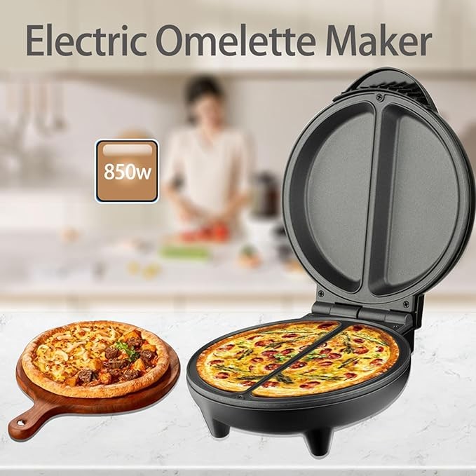 OZTYSGXM 850W Electric Pizza Maker | Non-Stick Countertop Pizza Oven with Even