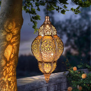 Solar Lantern Outdoor Decor, Copper Waterproof Solar Lights for Garden & Patio
