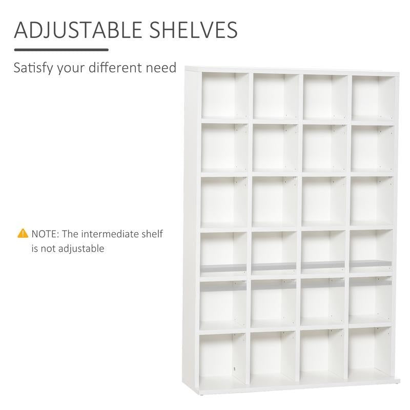 Large Media Storage Bookcase – 480 CD / 312 DVD Display Rack Unit