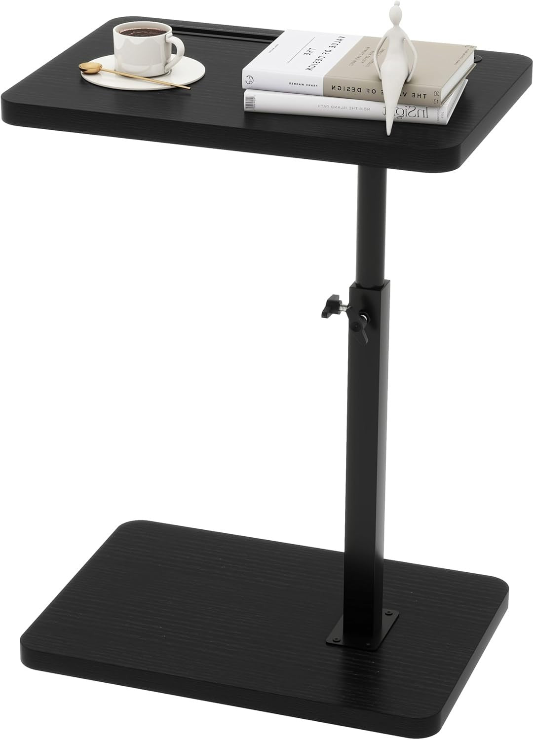 Height Adjustable C Table with 360° Swivel, Space-Saving Side End Table