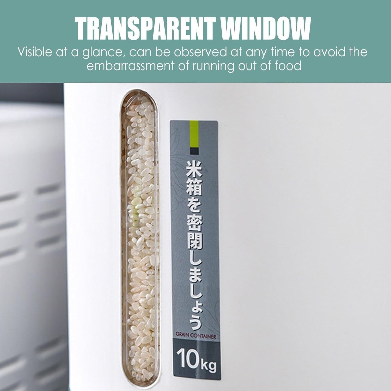 5KG 10KG Automatic Rice Dispenser with Measuring Cup Sealed Storage Bin