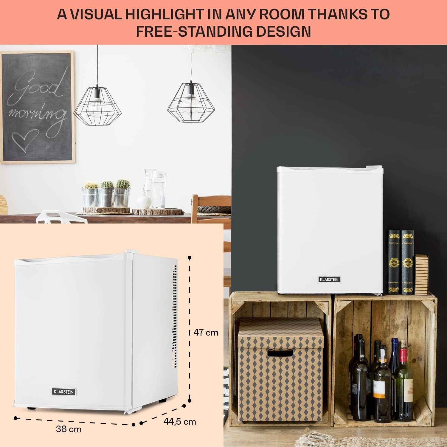 Compact 30L White Mini Fridge Tabletop Cooler for Home Office Room