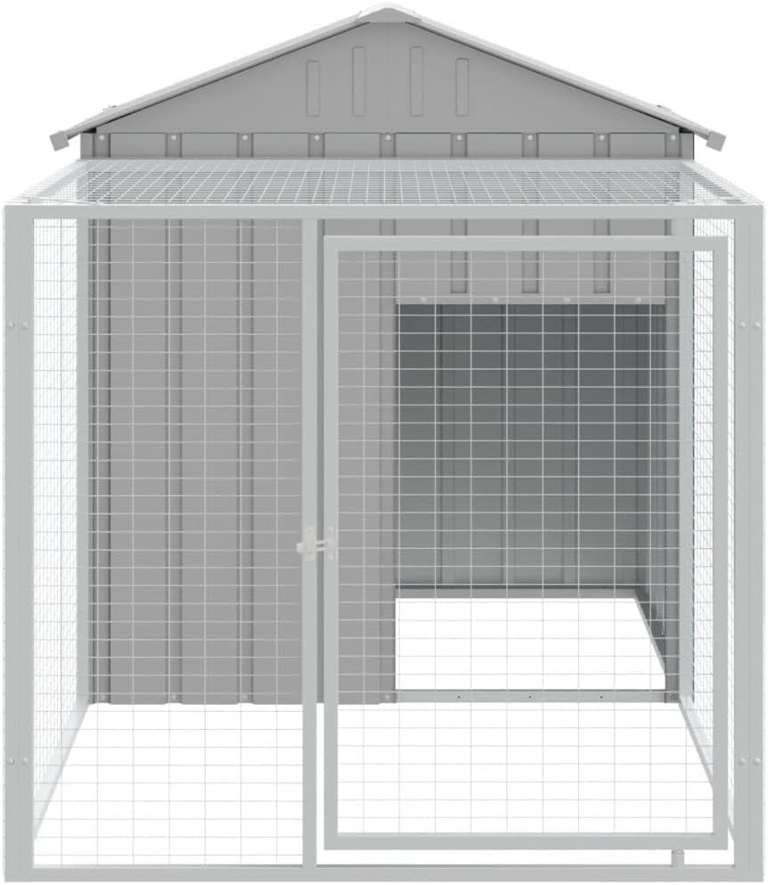 Walk In Chicken Run Galvanised Steel Coop Cage 201cm