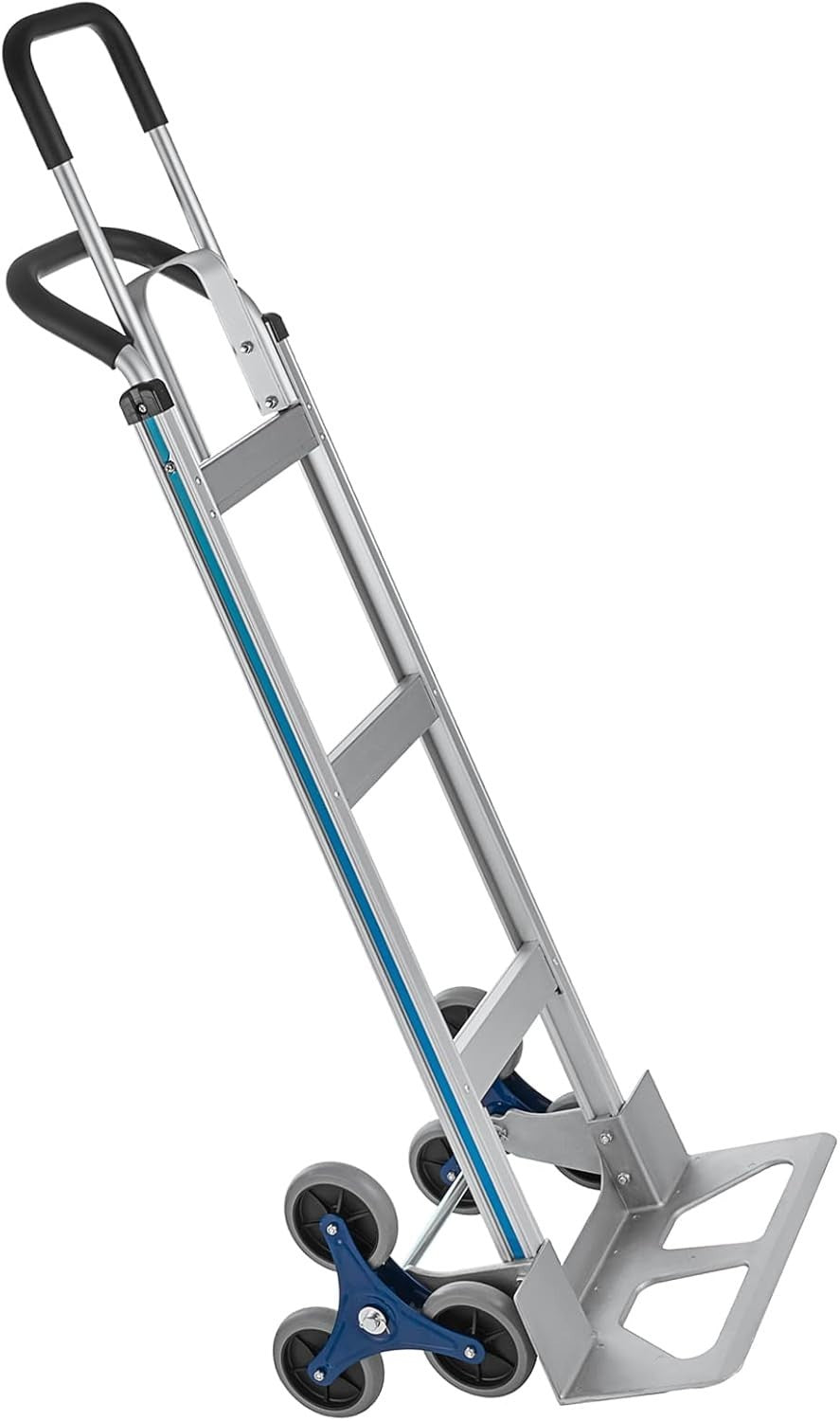 2 in 1 Aluminium Stair Climbing Hand Truck 650lb 6 Wheel Dolly