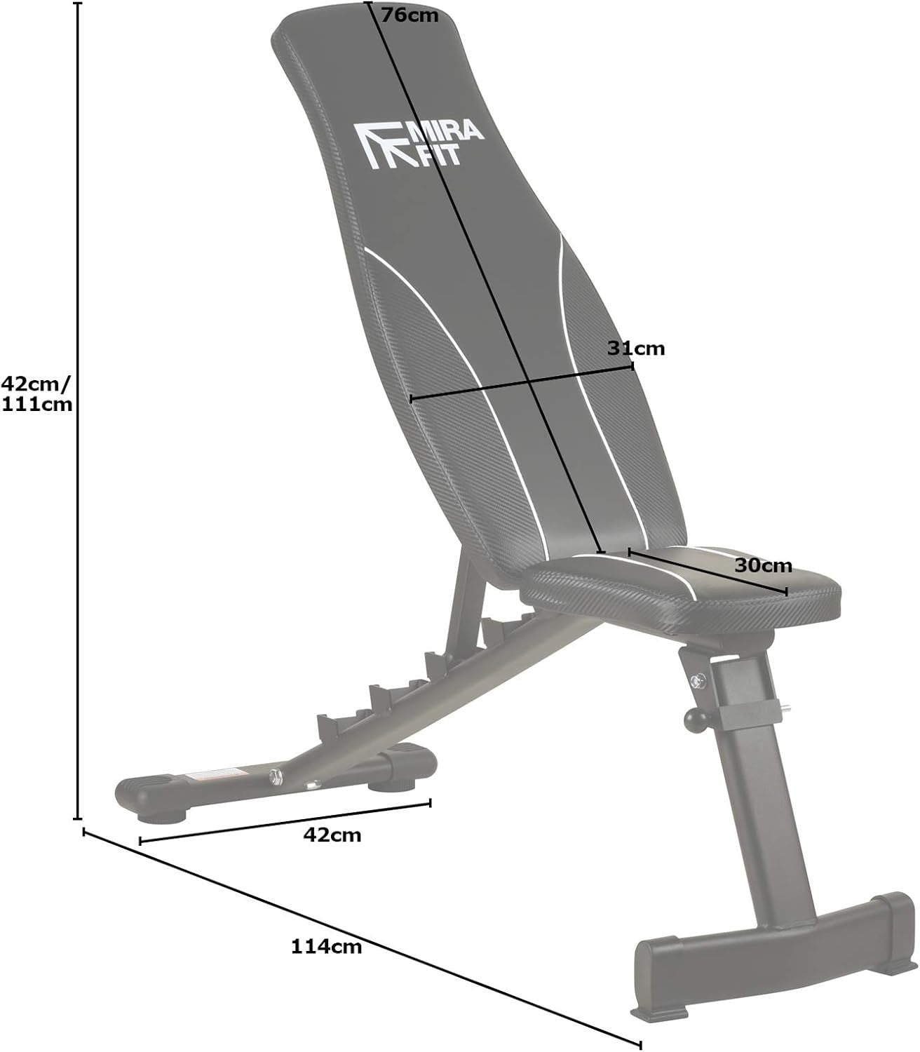 Compact Folding Weight Bench Flat Incline Space Saving Home Gym