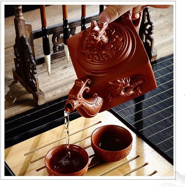 Kung Fu Tea Set Purple Clay Teapot Cups Chinese Ceramic Tea Ceremony Set