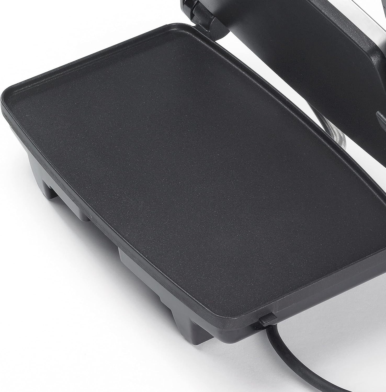3-Slice Panini Press & 2-Slice Toaster Set Non-Stick Adjustable Browning