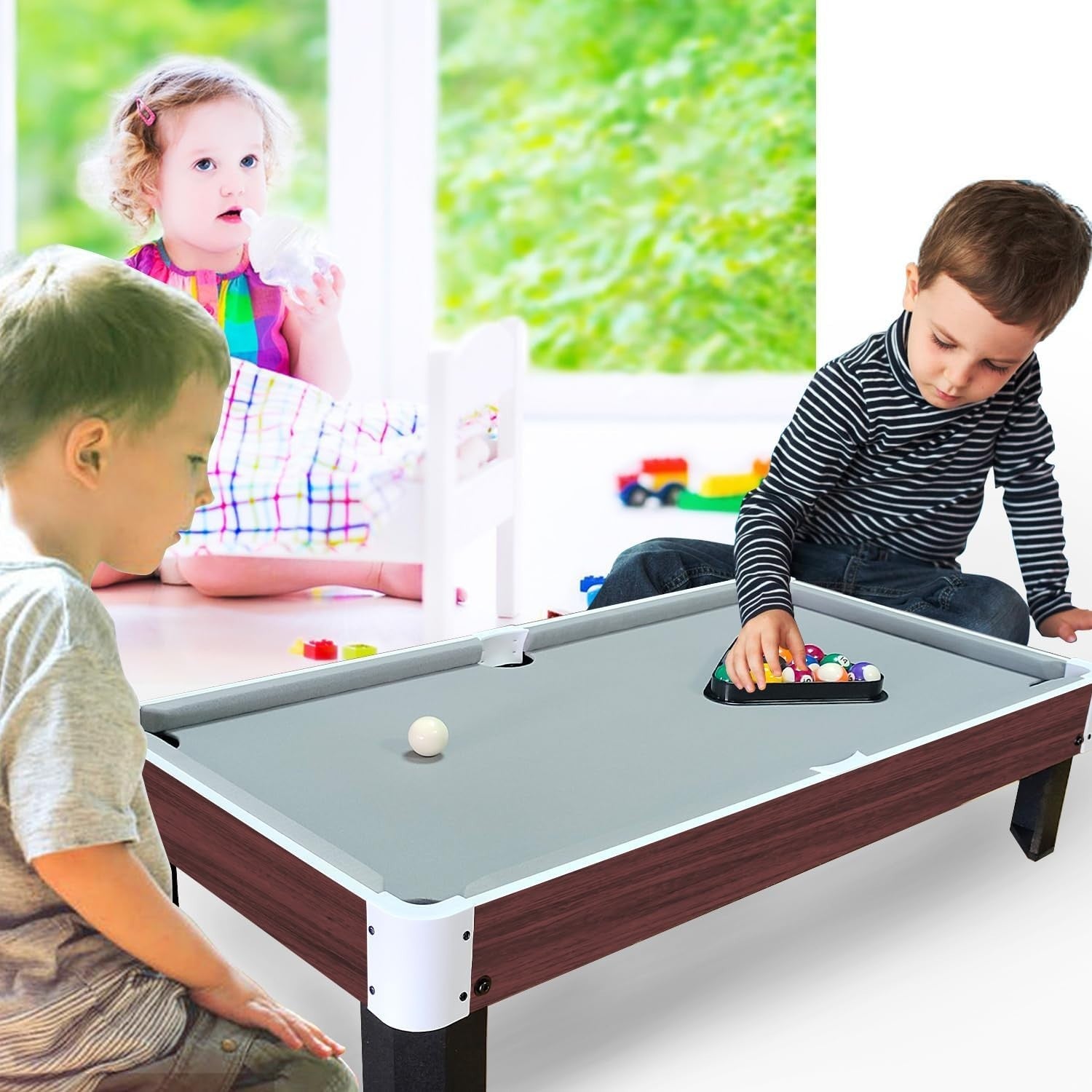 40in Tabletop Pool Table 3.5FT Mini Billiards Snooker Set Kids