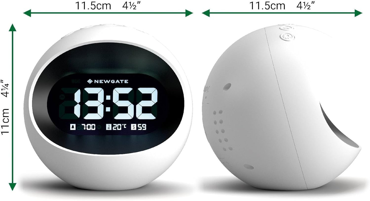 Retro Digital Alarm Clock LED Display Bedside Desk Clock Snooze
