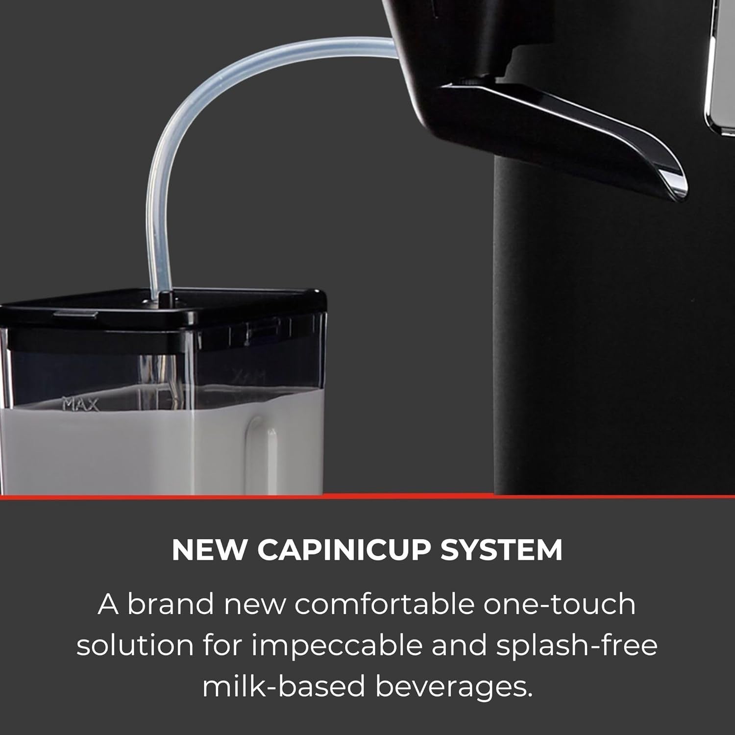 Automatic Bean-to-Cup Coffee Machine with Milk System 10 Drinks 1400W Black