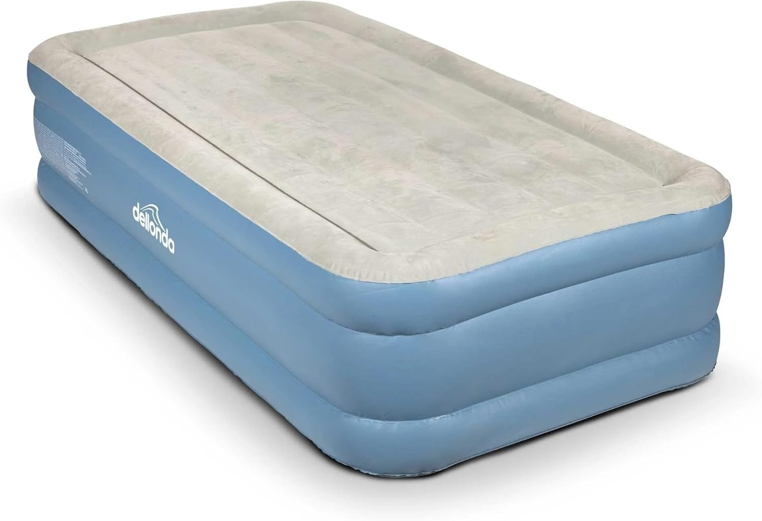 Single Deluxe Inflatable Air Bed with Built-In Pump – Portable Camping Mattress