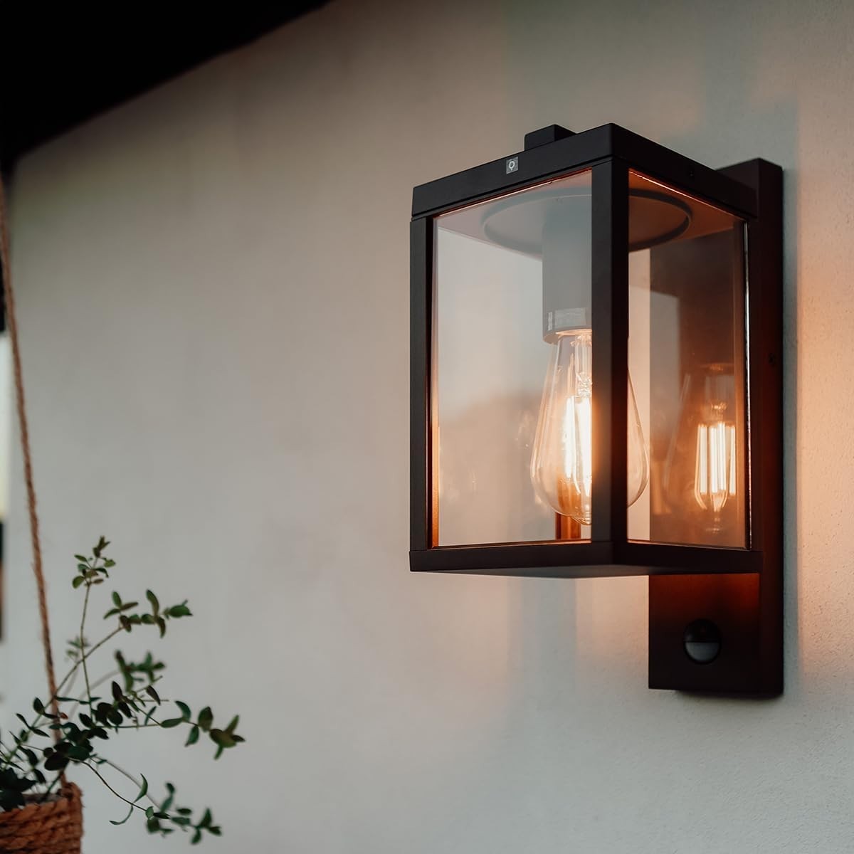 Outdoor Wall Light Rust Brown IP44 E27 Motion Sensor
