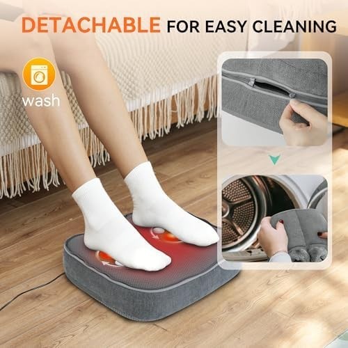 Shiatsu Foot & Back Massager with Heat, Deep Kneading & Remote Control
