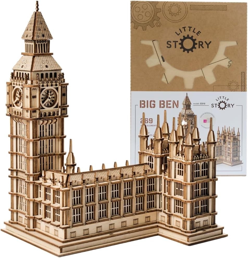 3D Wooden Big Ben Puzzle Model Educational DIY Toy for Kids & Adults