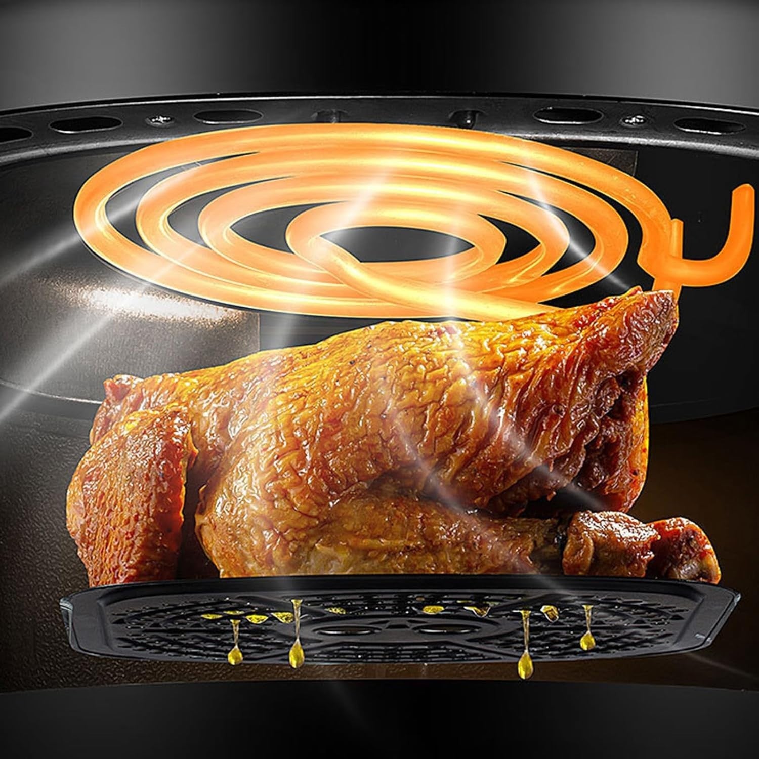 8L Air Fryer With Viewing Window Oil Free 1350W Family Size