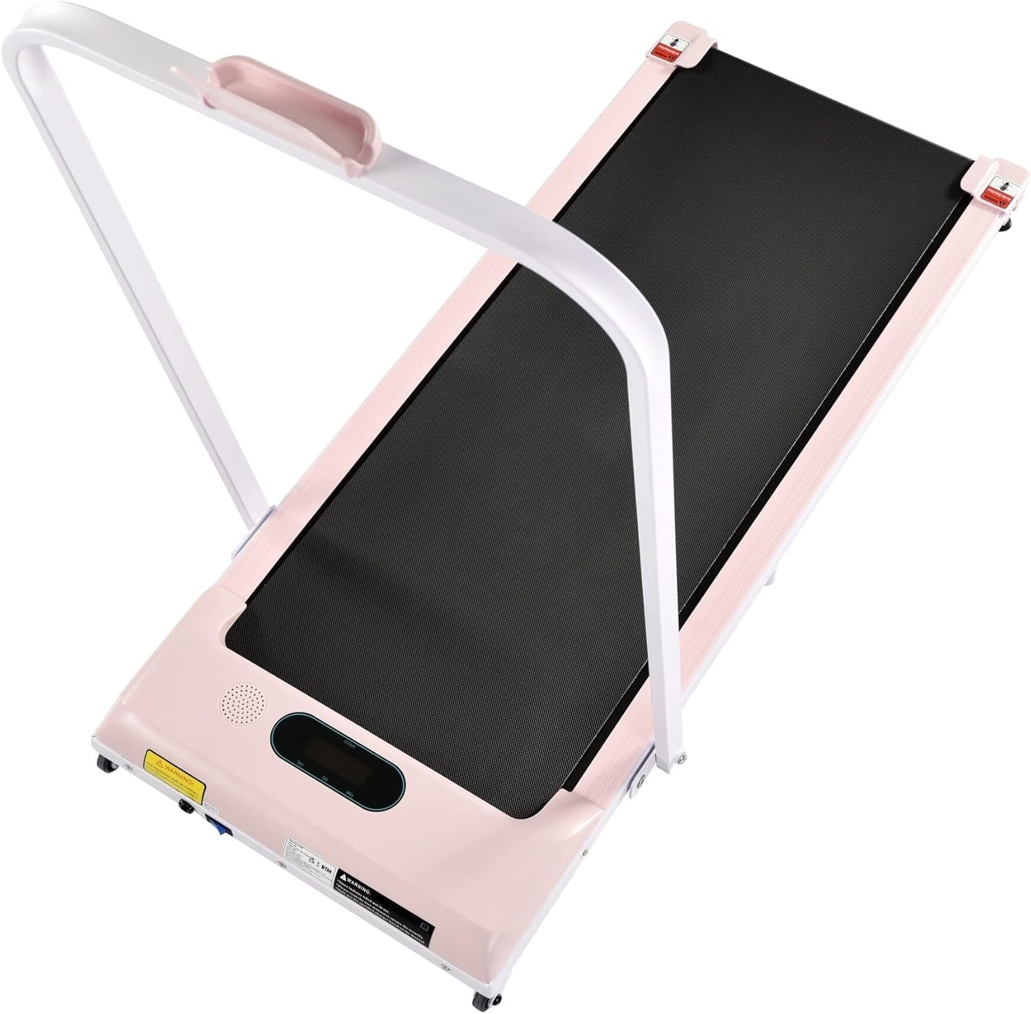 BTM Folding Under Desk Treadmill 1-6KM/H Bluetooth LCD Pink