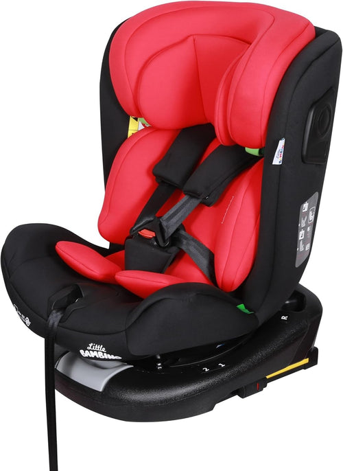 360° Rotating i-Size Car Seat ISOFIX R129 0–36kg Birth to 12 Years Red