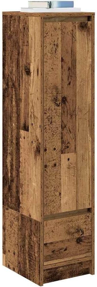 Moisture Resistant Old Wood Storage Cabinet with Adjustable Door & Drawer