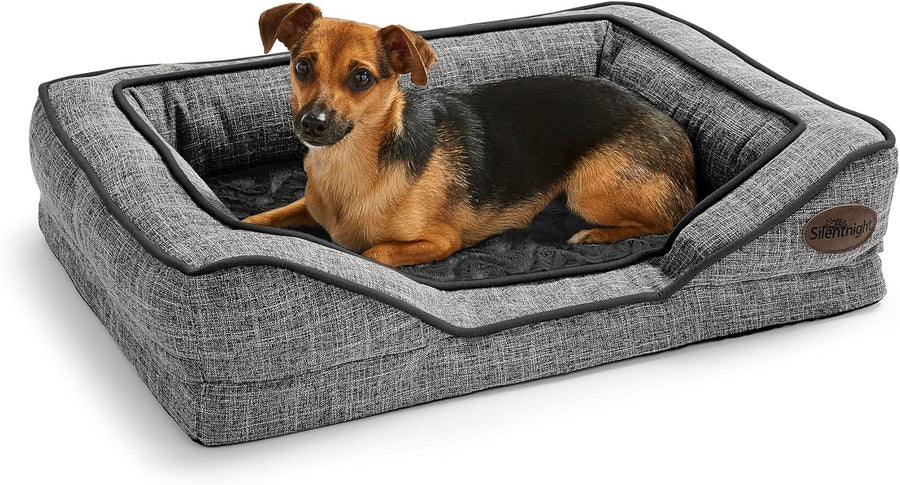 Small Orthopedic Dog Bed 65x49cm Faux Fur Washable