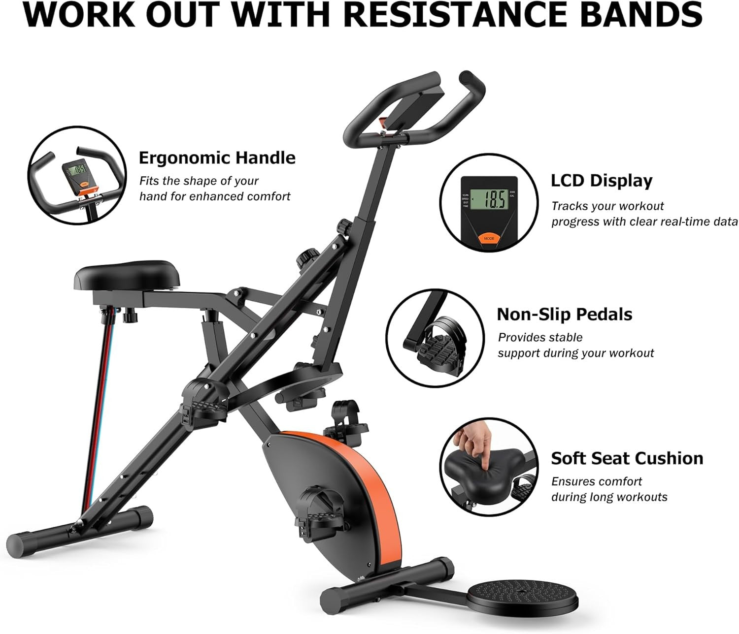2 in 1 Squat Row Trainer Home Gym Machine Glutes Legs Core Workout