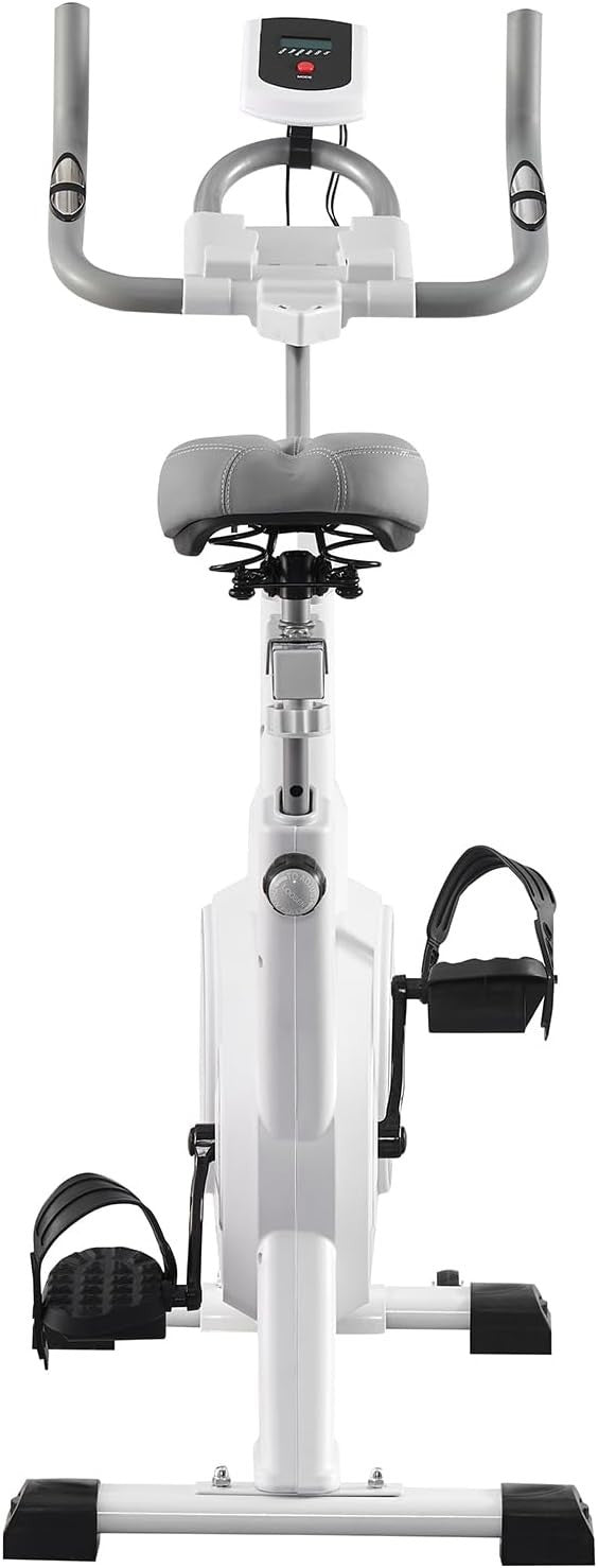 Silent Indoor Spin Bike w/ LCD Monitor, 6kg Flywheel & Adjustable Seat 330lb