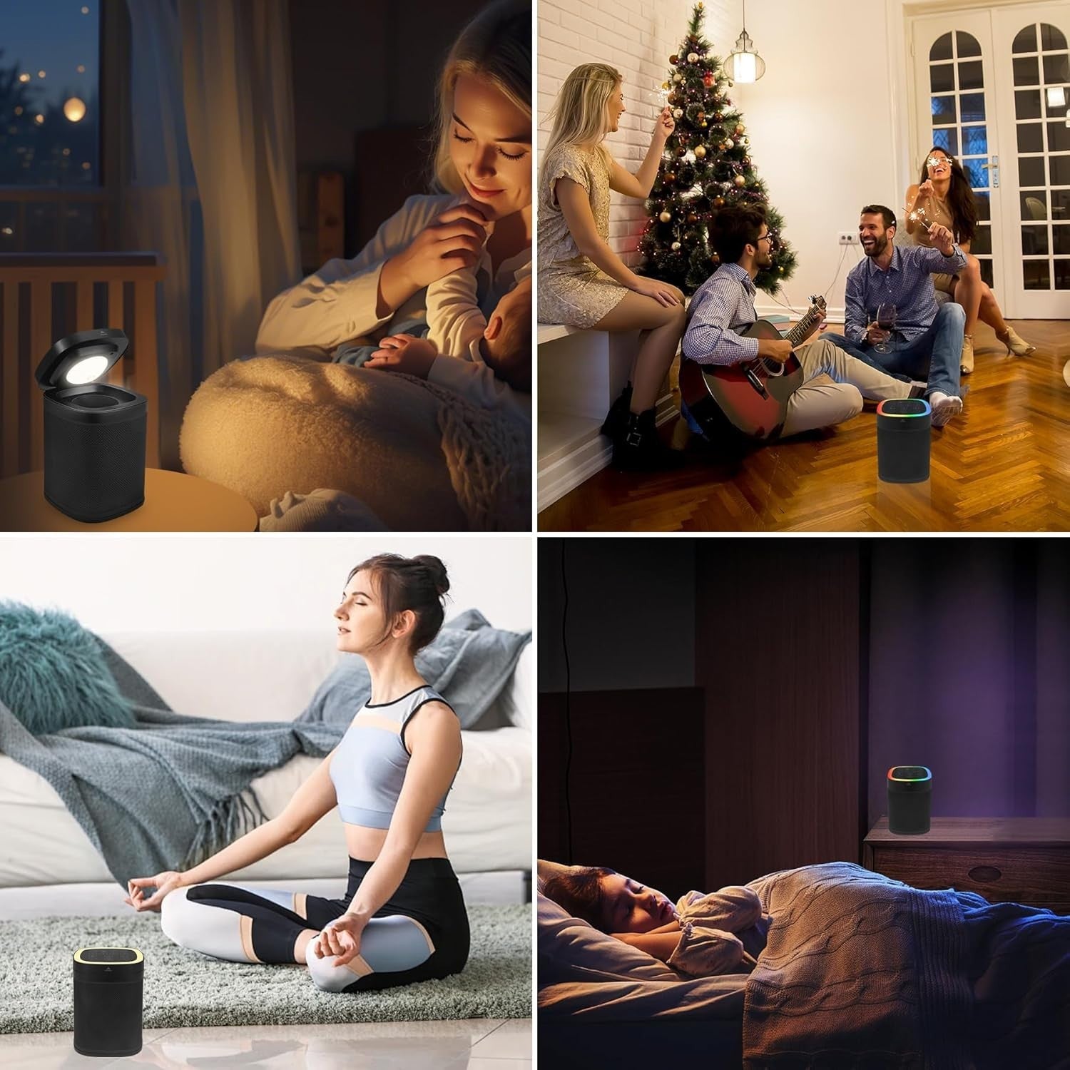 White Noise Sound Machine & Bluetooth Speaker – Sleep Aid with Night Light