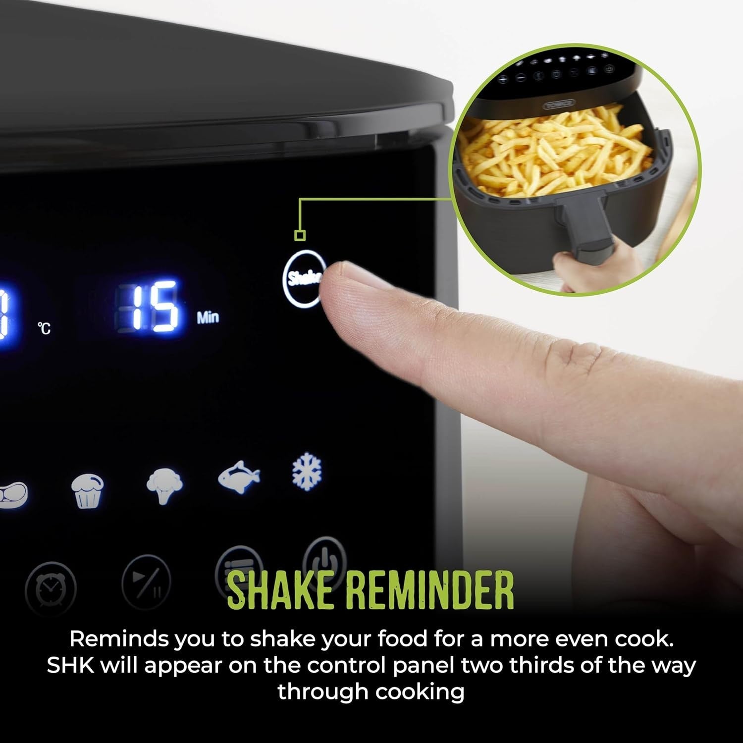 4.2L Digital Air Fryer Vortx Rapid Cook 8 Presets Healthy Oil-Free Frying