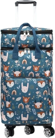 Insulated Folding Shopping Trolley Bag Wheels Telescopic Handle Large