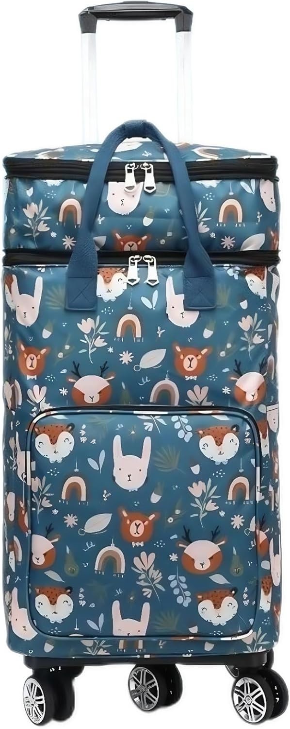 Insulated Folding Shopping Trolley Bag Wheels Telescopic Handle Large