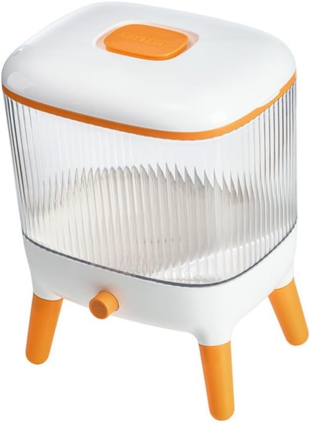 10KG Automatic Rice Bucket Dispenser Airtight Transparent Grain Box