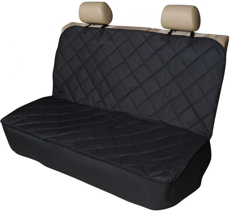 Waterproof Quilted Rear Car Seat Cover Pet Dog Protector Non Slip Black