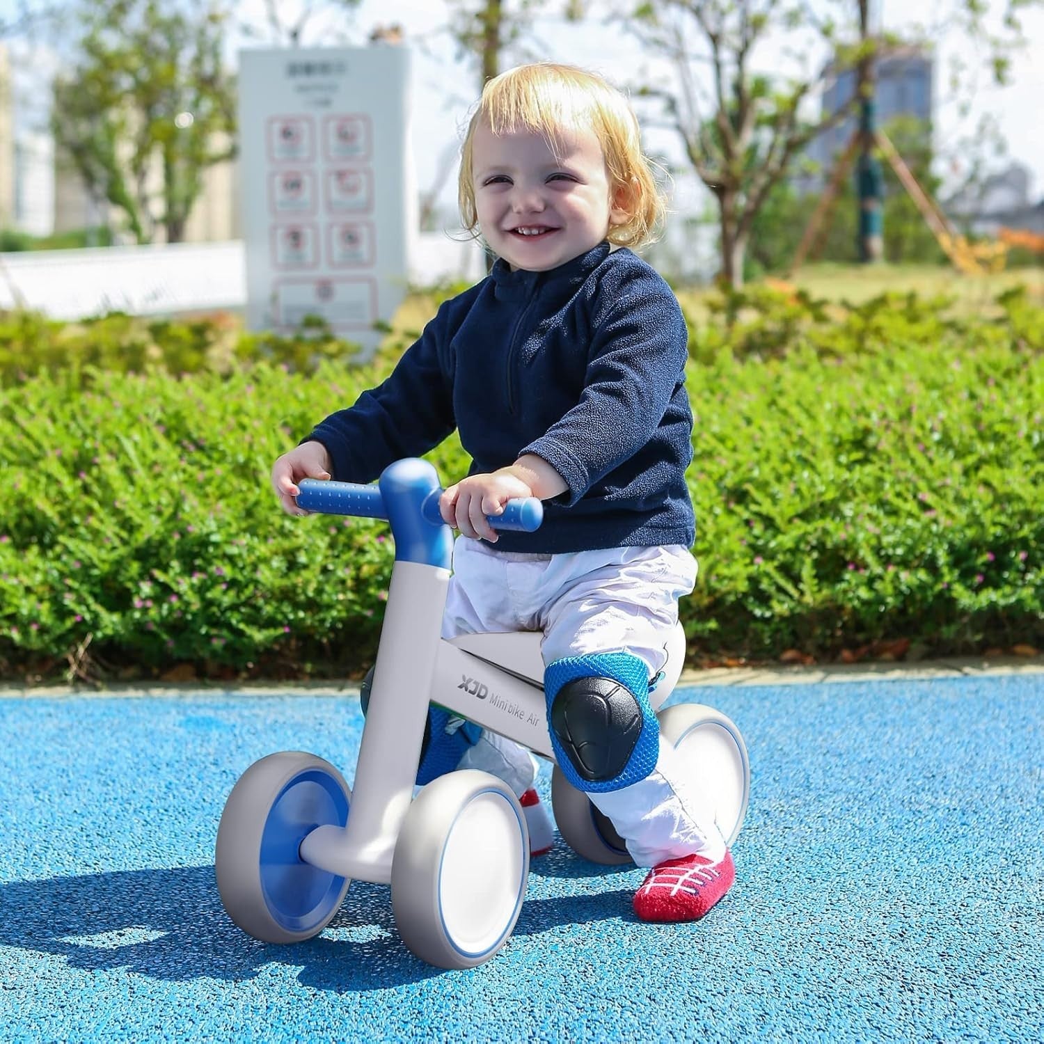 Toddler Balance Bike 10-24 Months Ride On Toy No Pedal Dark Blue