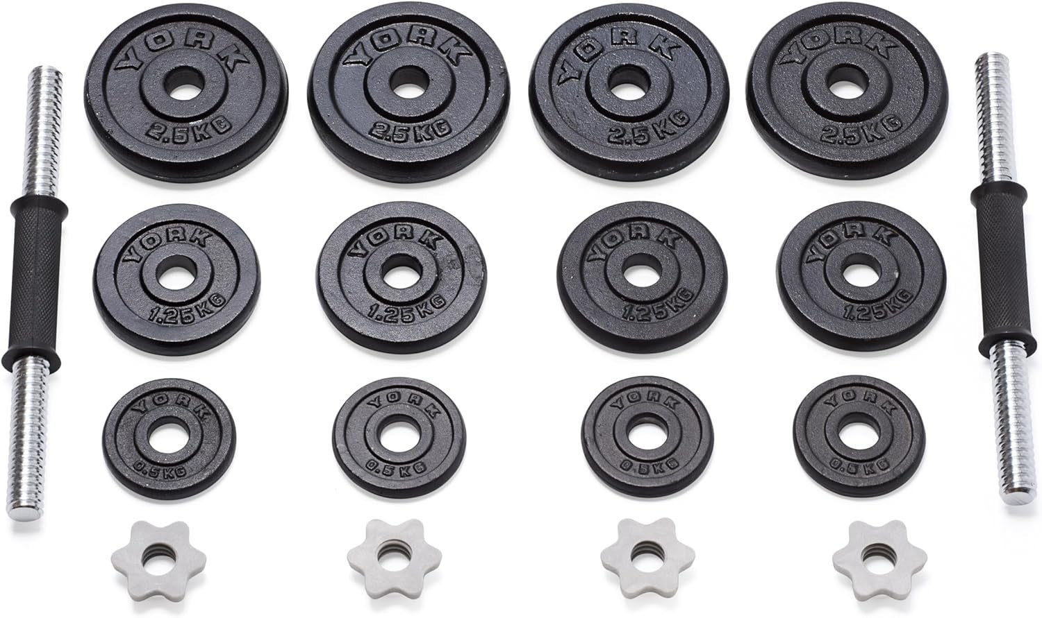 20KG Adjustable Cast Iron Dumbbells Spinlock Set Home Strength Training