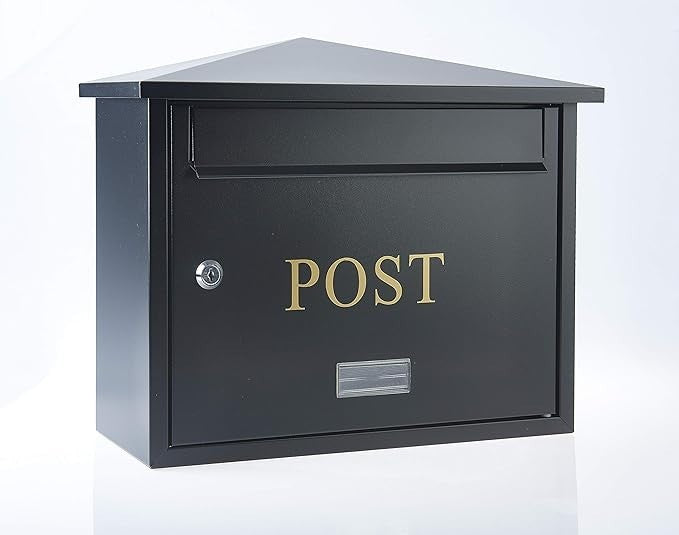 Large Wall Mounted Letterbox Secure Lockable Post Box Waterproof A4 Mail