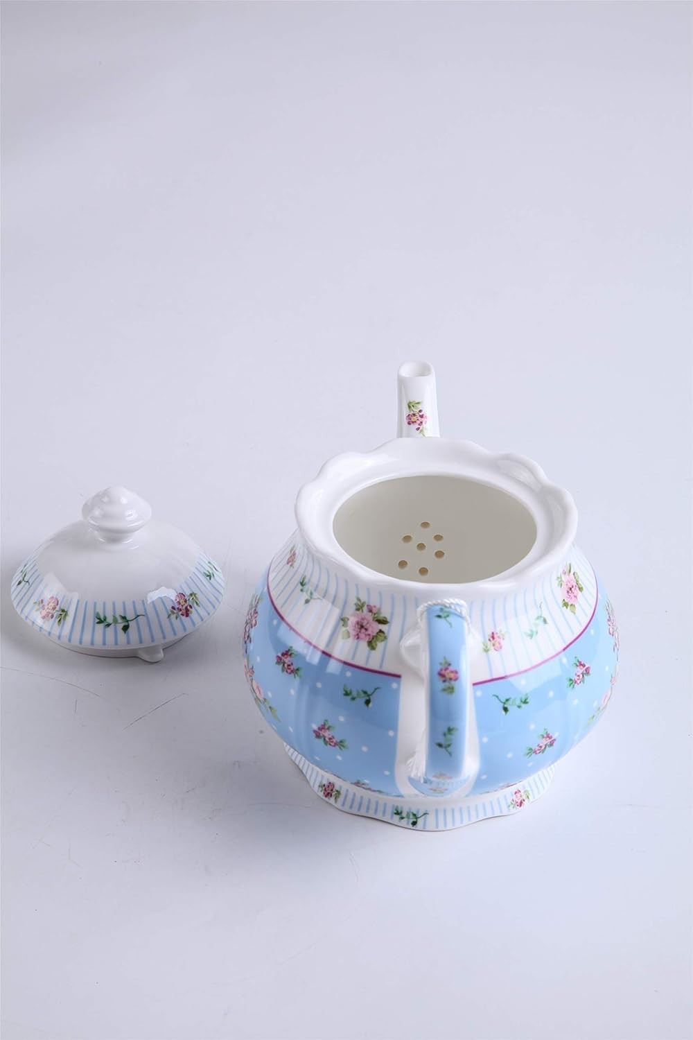 Vintage Floral Tea Set Teapot Sugar Bowl Milk Jug 800ml Gift Box