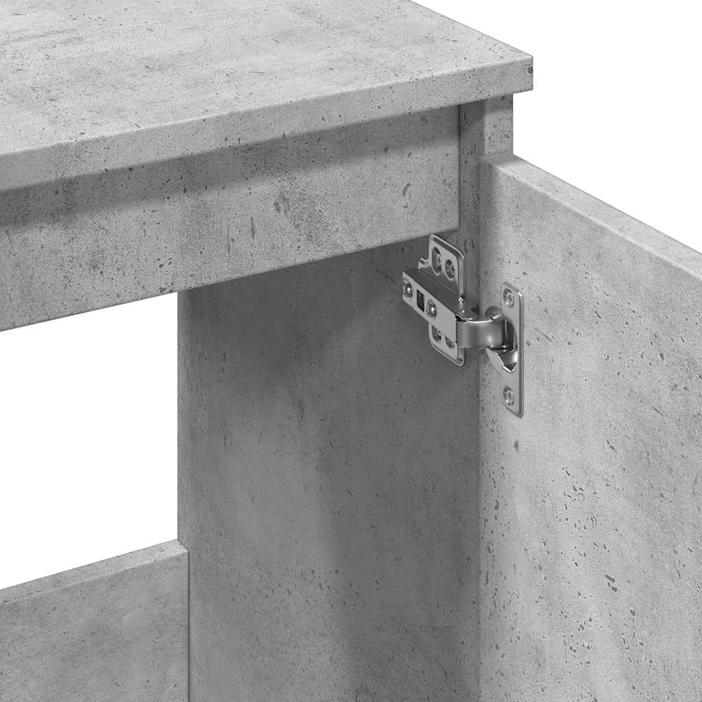 Concrete Grey Under Sink Cabinet 58x33x60cm Modern Bathroom Vanity Unit
