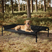 Elevated Dog Bed Large 124x77x31cm Outdoor Cooling Cot Black