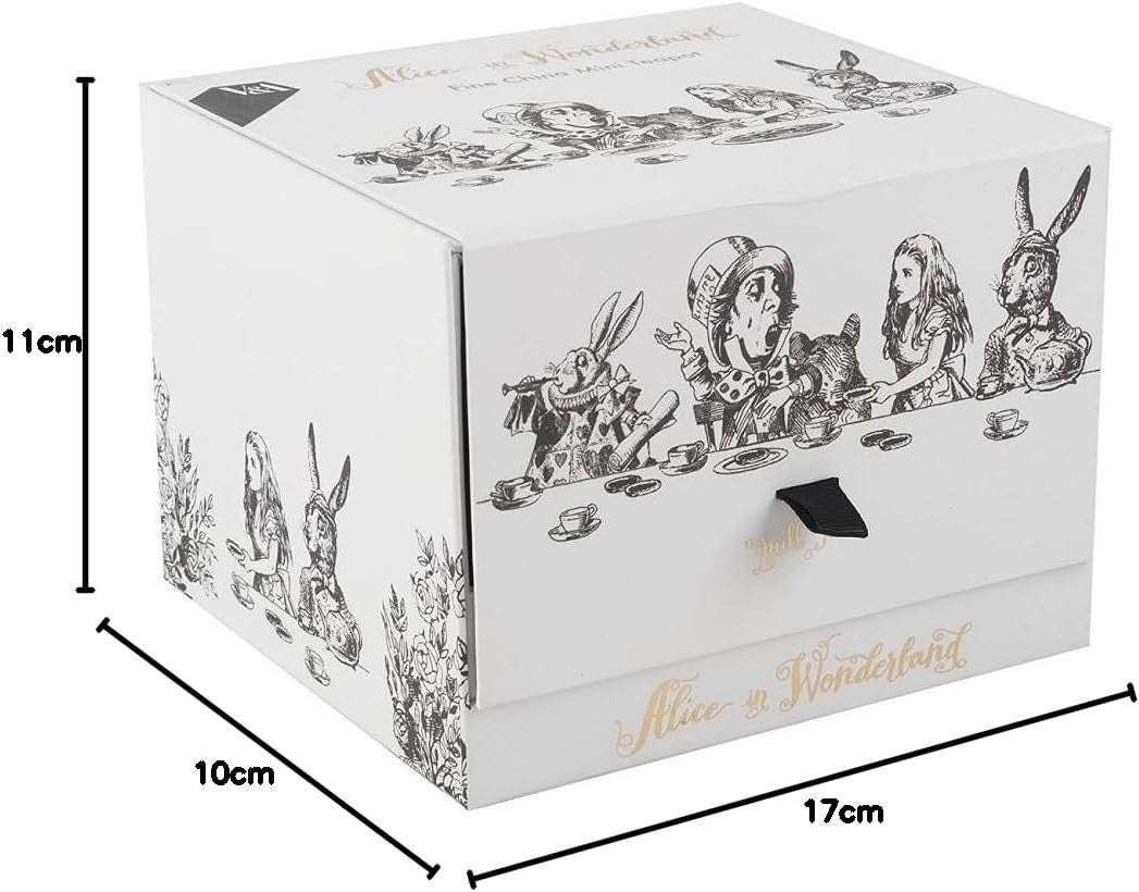450ml Fine China Mini Teapot Wonderland Tea Pot Gift Box White