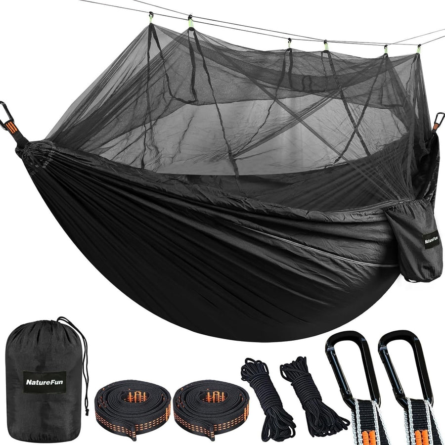 XL Camping Hammock with Mosquito Net 300kg Load 300x200cm Outdoor Travel Gear