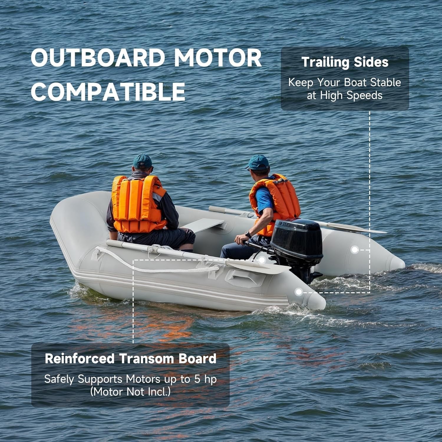 2 Person Inflatable PVC Raft Boat 300kg Fishing Hunting Kayak