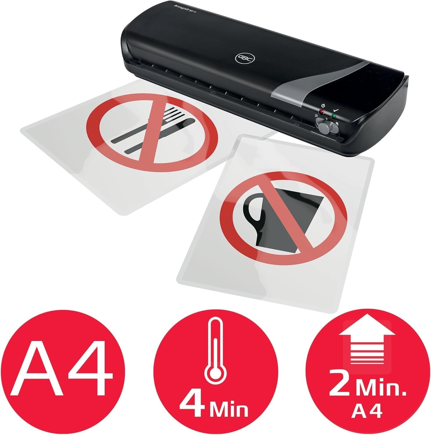 A4 Laminator Compact Desktop Hot Cold 4 Min Warm Up + Starter Pouches