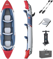 3 Person Inflatable Kayak Set w/ Paddles Pump Seats Carry Bag