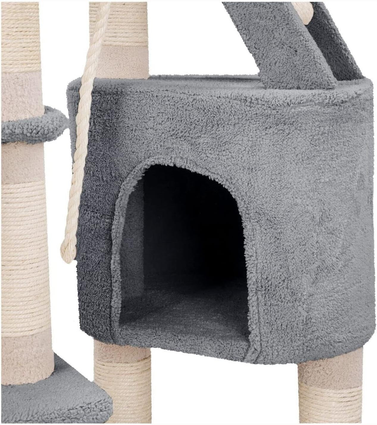 Cat Tree Multi Level Scratching Post Condo Climbing Tower with Hammock Toy