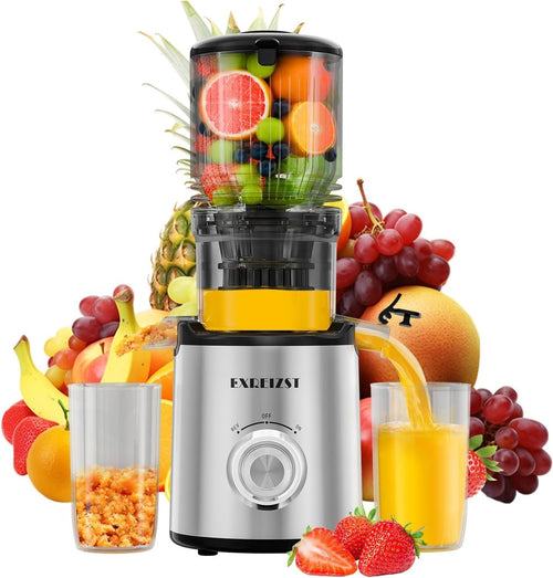 Cold Press Juicer 300W Slow Masticating Quiet High Yield Easy Clean