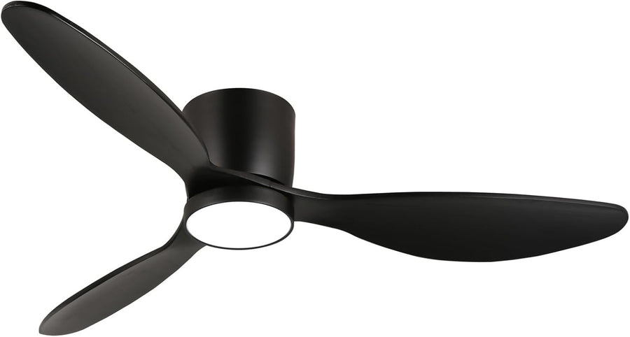 132cm Flush Mount Ceiling Fan LED Light App Remote Dimmable