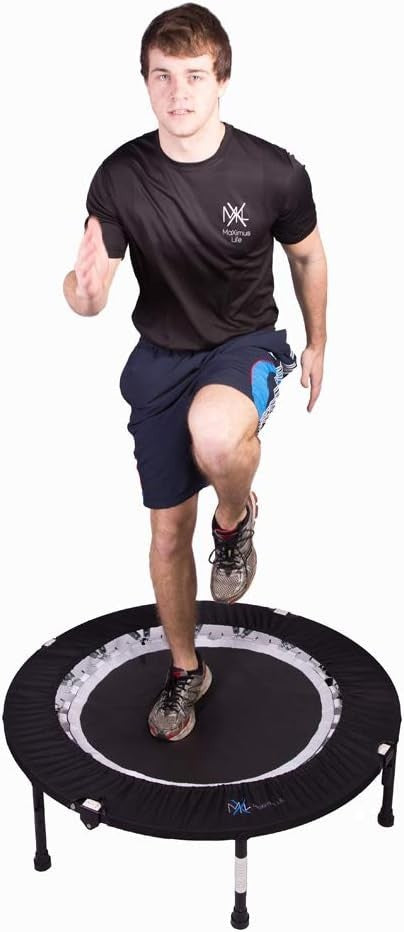 40in Folding Fitness Rebounder Trampoline Handlebar Kit 140kg