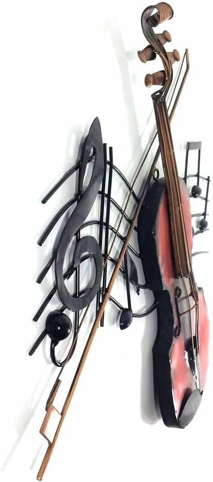 Metal Violin Wall Art Sculpture Contemporary Music Decor