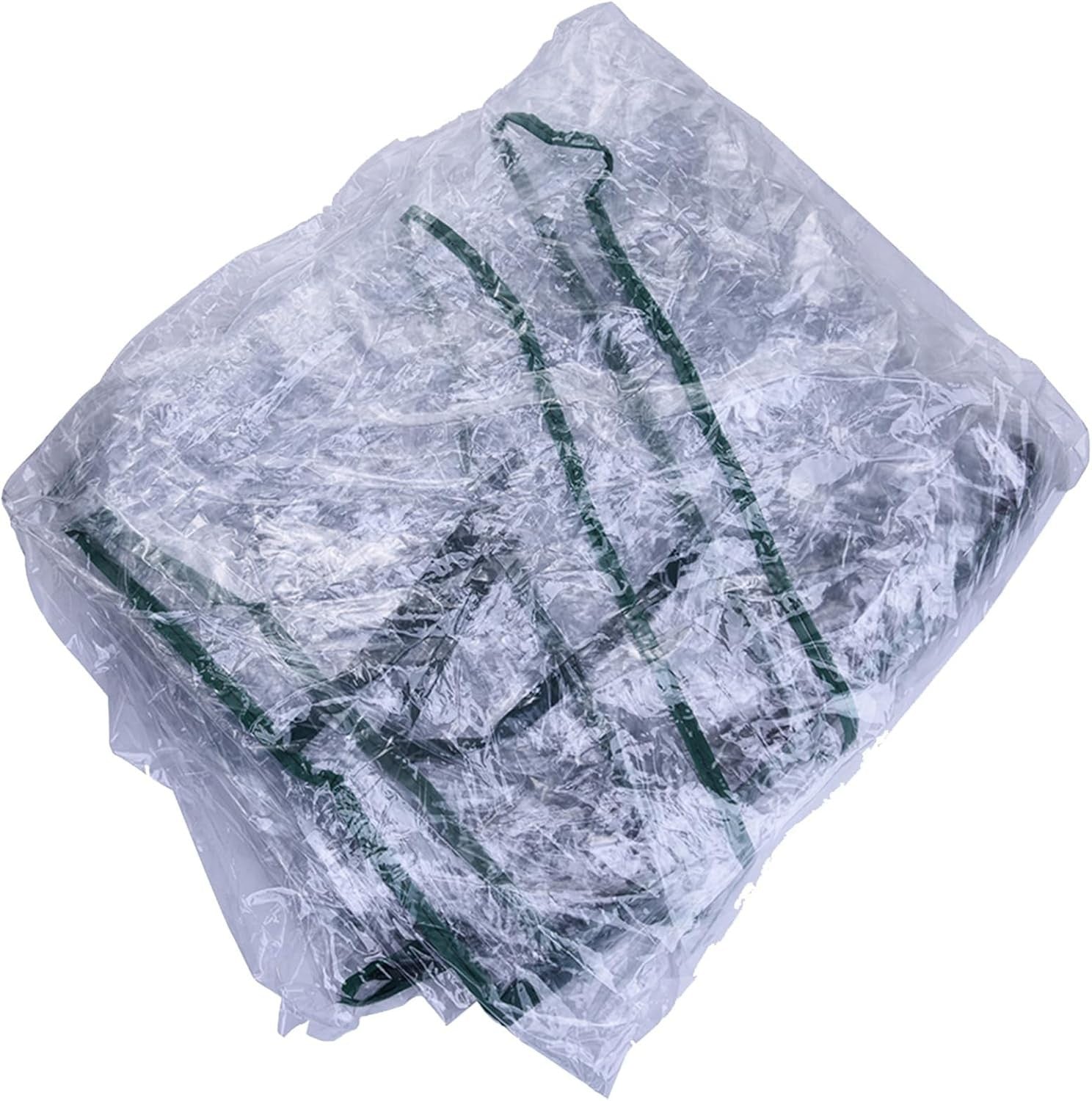 Clear PVC Greenhouse Cover with Roll-Up Door Weatherproof 150x100x50cm
