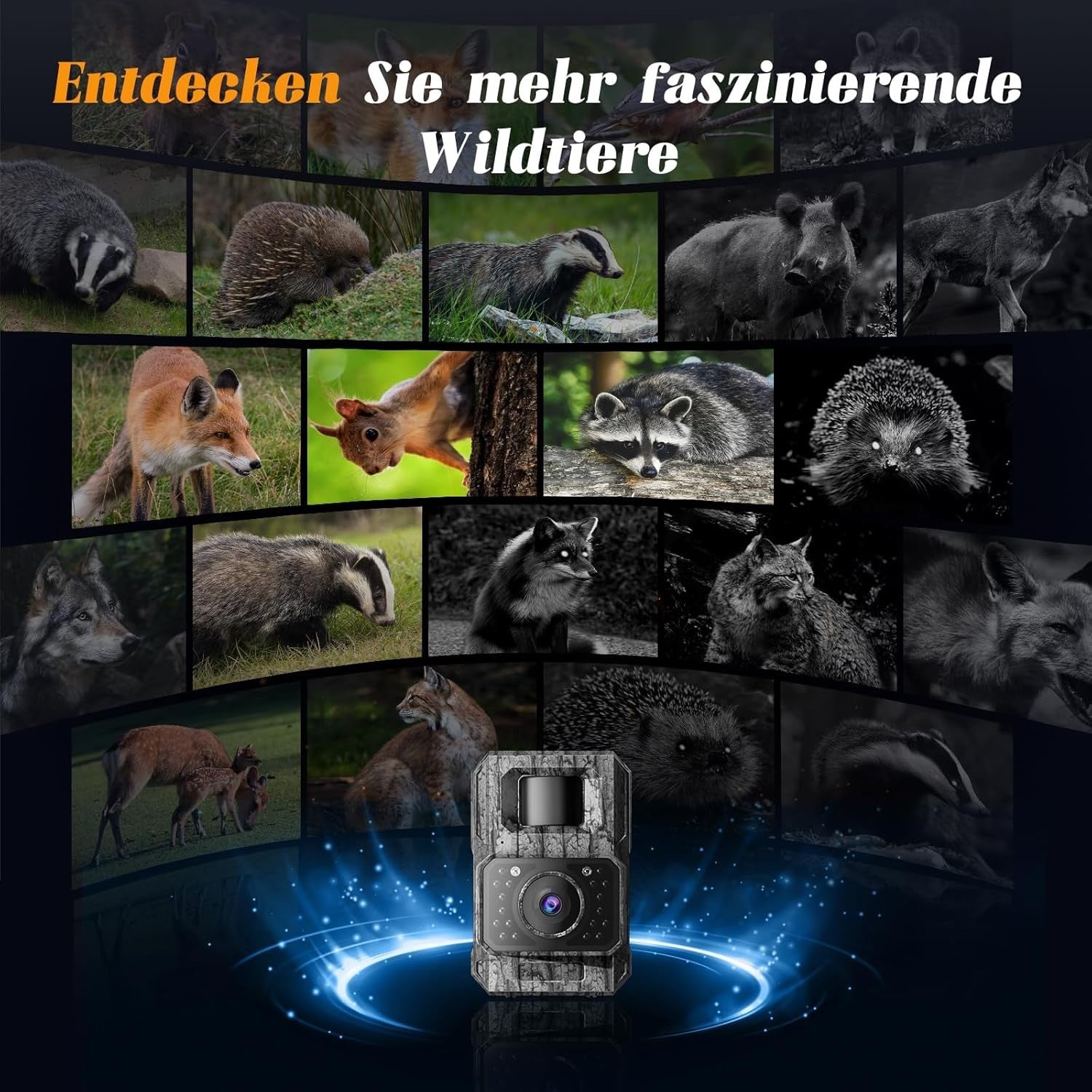 4K 64MP Solar Trail Camera WiFi Night Vision Motion Activated IP66