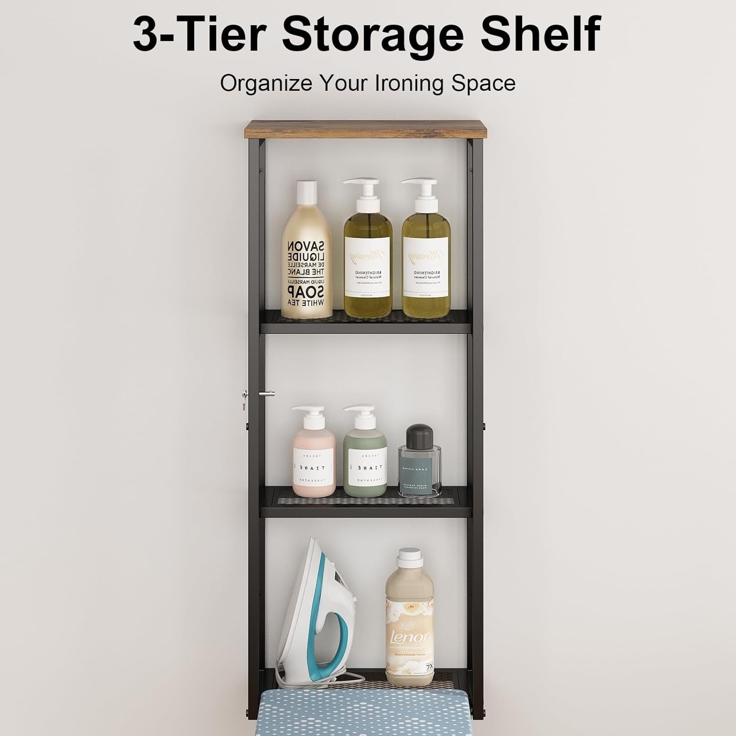 Wall Mounted Ironing Board Storage Cabinet Fold Away Space Saving Unit